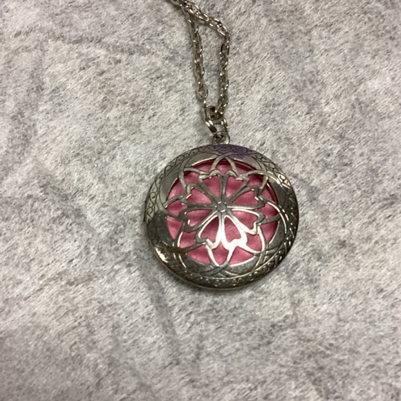 Pe La Ho Silver Essential Oil Diffuser Pendant Necklace - Picture 10 of 12